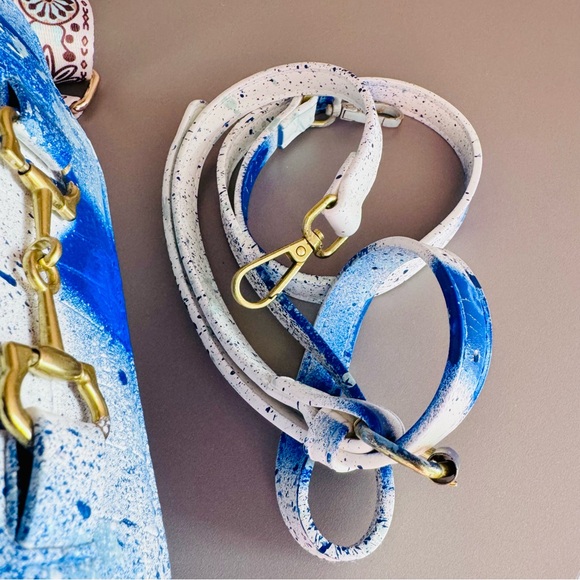 Artistic Crossbody Bag with Evil Eye Design - Picture 6 of 12